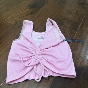Suzette Collection Pink Teen Girls' Ruched Tank Top OS - NWT